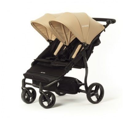 Promenez vos jumeaux dans la poussette double Easy-Twin de Baby Monsters (coloris taupe)