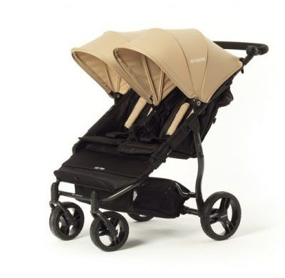 Promenez vos jumeaux dans la poussette double Easy-Twin de Baby Monsters (coloris taupe)